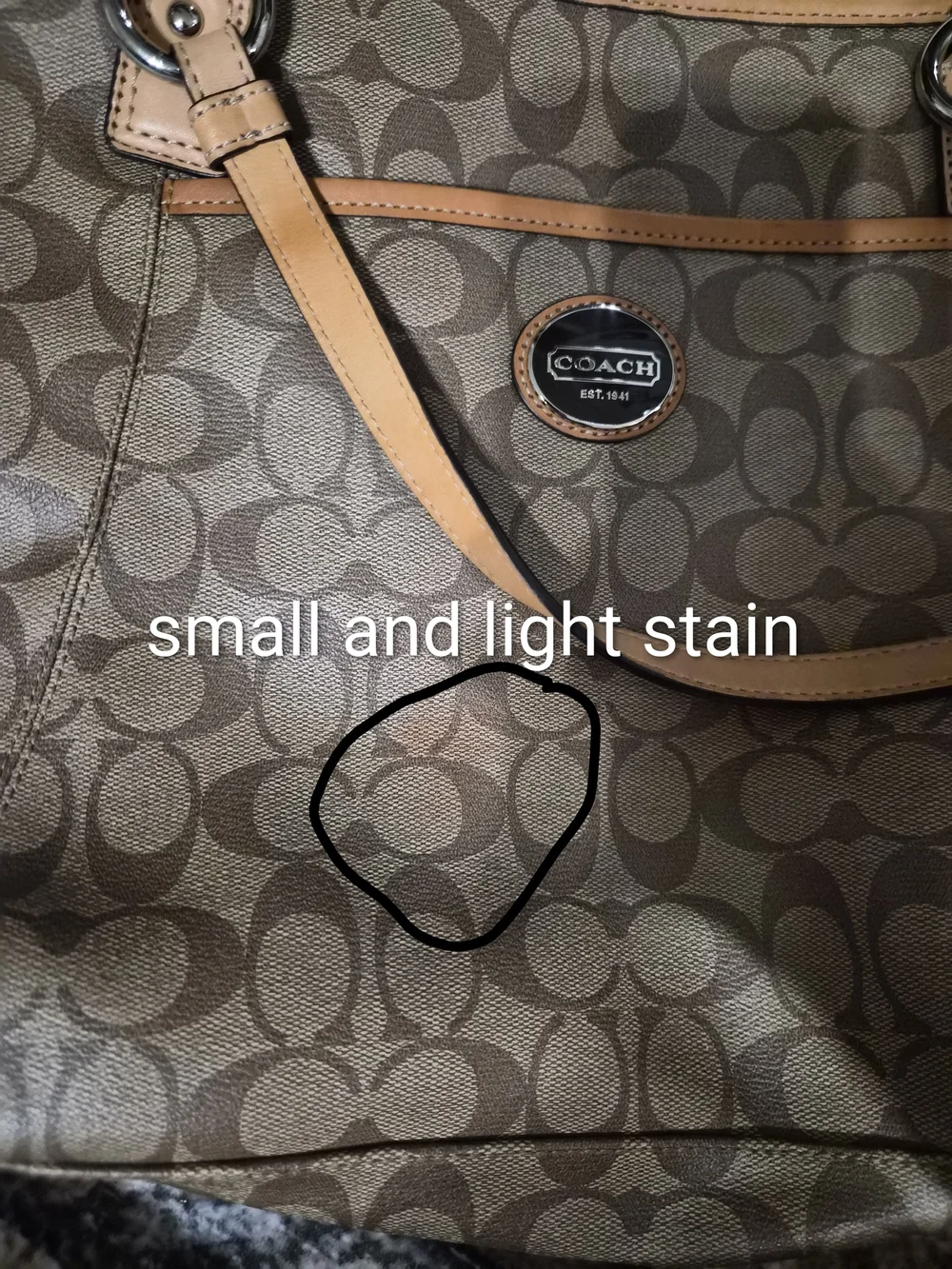 Coach Signature Canvas Tote in Tan and Brown
